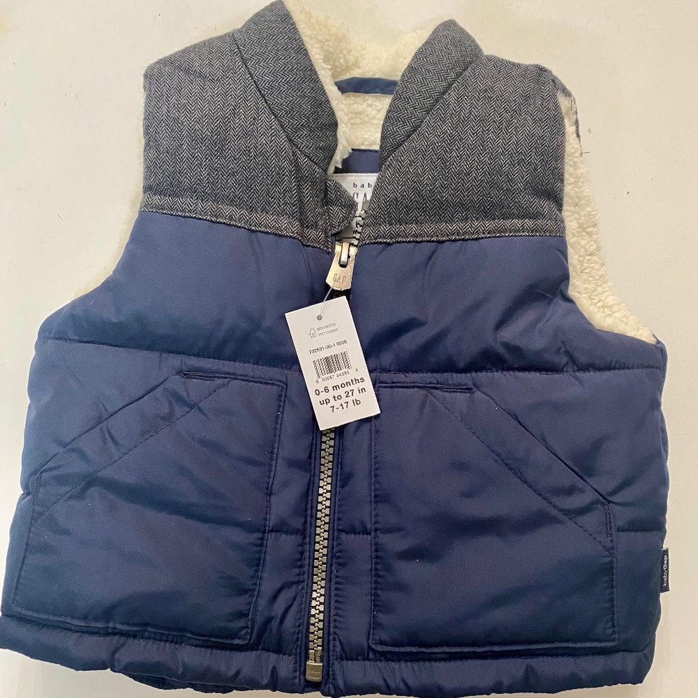 0-6 month baby GAP cold control max puffer vest